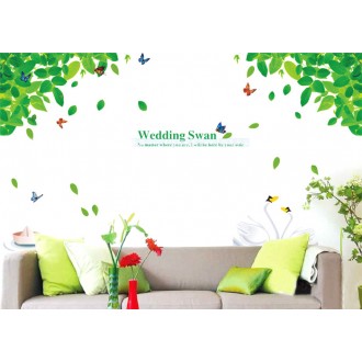Wedding Swans Wall Sticker
